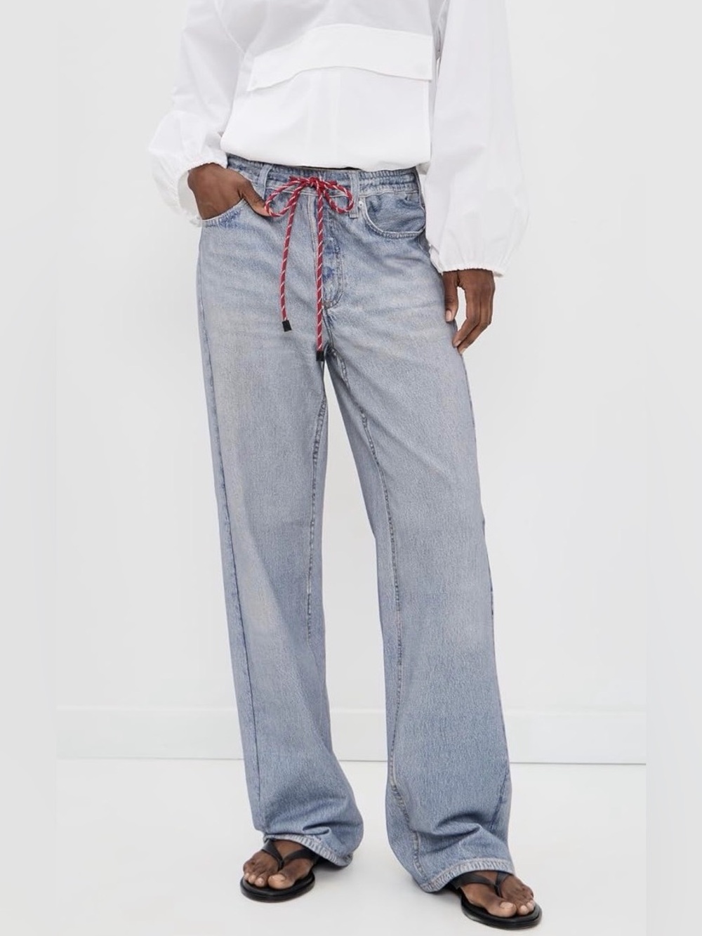NWT Rag & Bone Miramar Terry Drawcord Wide Pants